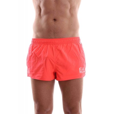 Emporio Armani EA7 rosso fluo boardshort uomo