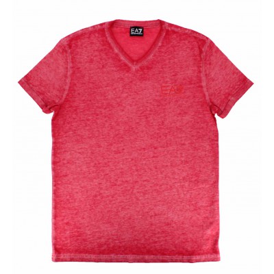 Emporio armani ea7 t-shirt uomo azzuro tencel