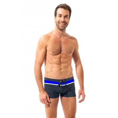 CBK shorty boxer blu costume da bagno striscia azzurro
