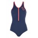 Emporio Armani EA7 maillot de bain 1 pièce bleu marine avec zip