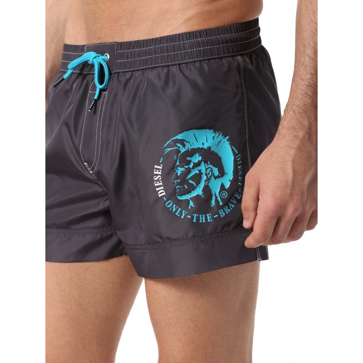 Bermuda / Short De Bain DIESEL Pour Homme - Taille 42 - Couleur Bleu Et Rose - Occasion Très Bon état
